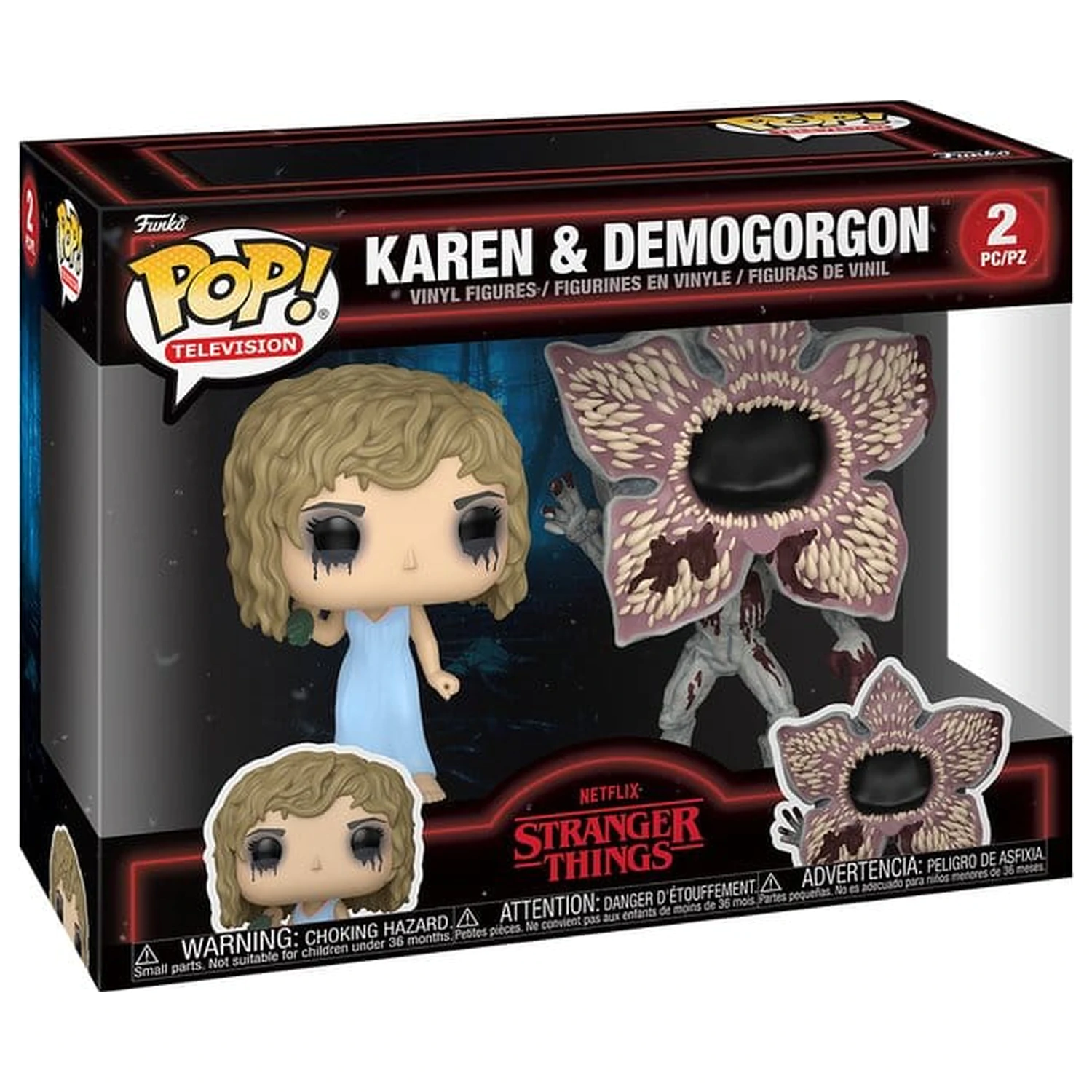 Stranger Things Funko POP! Vinyl Figures 2-Pack Karen & Demogorgon product photo