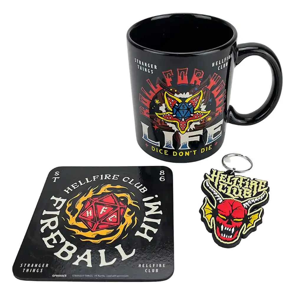 Stranger Things Mug, Coaster and Keychain Set Hellfire termékfotó