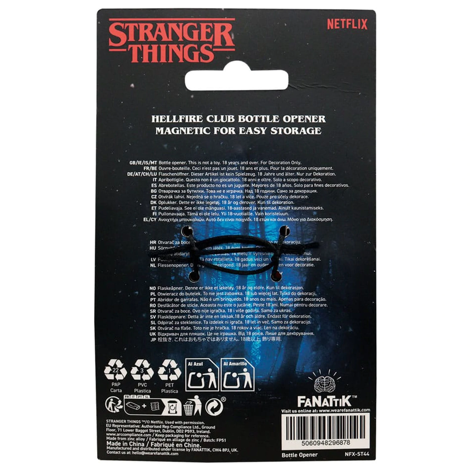 Stranger Things Bottle Opener Hellfire Club product photo