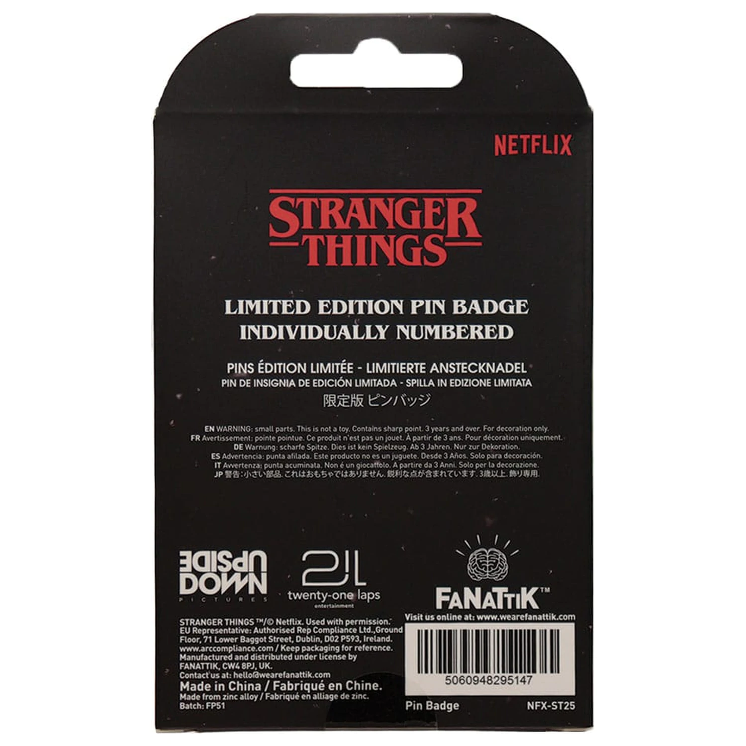 Stranger Things Pin Badge Hellfire Lives Limited Edition      product photo