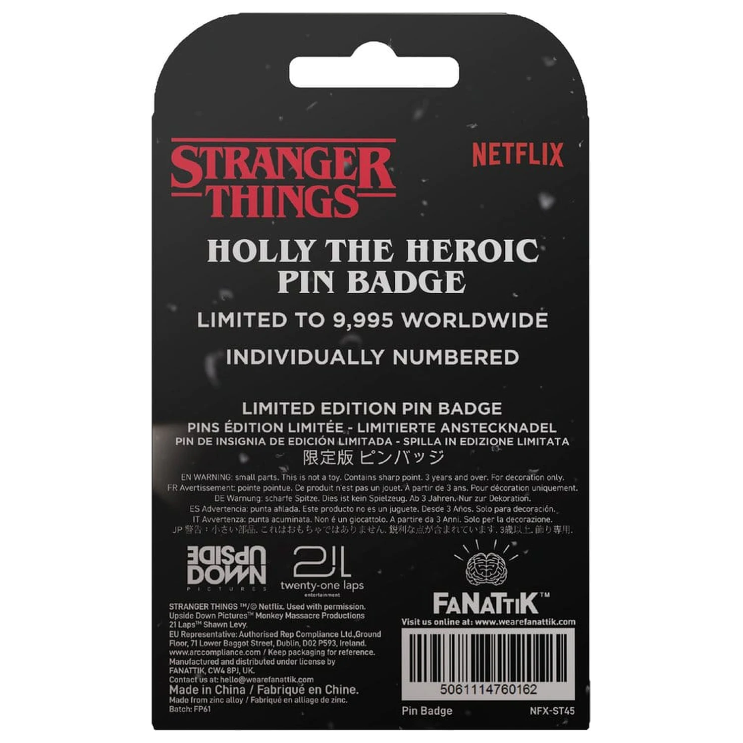 Stranger Things Pin Badge Holly The Heroic Limited Edition product photo