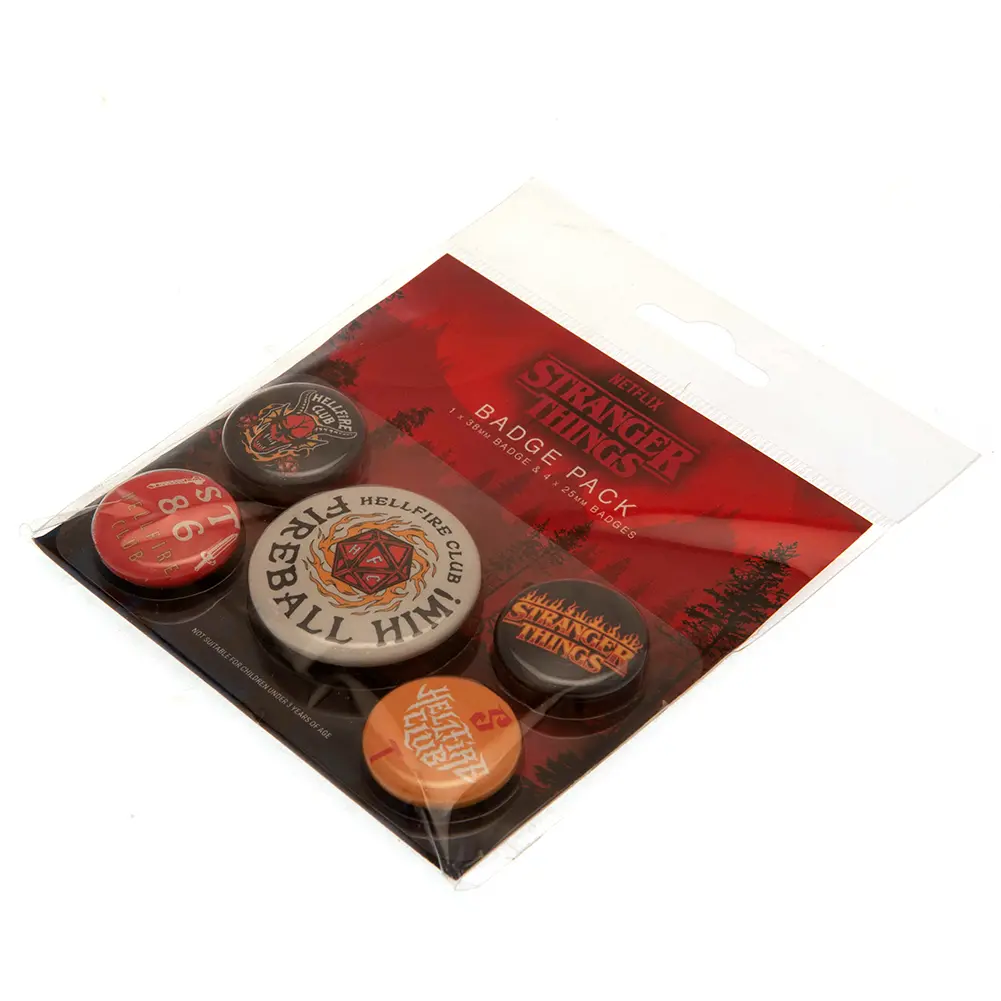 Stranger Things 4 Pin-Back Buttons 5-Pack Hellfire Club termékfotó