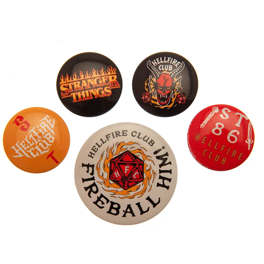 Stranger Things 4 Pin-Back Buttons 5-Pack Hellfire Club termékfotó