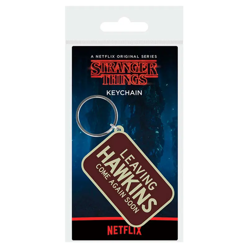 Stranger Things Rubber Keychain Leaving Hawkings 6 cm product photo