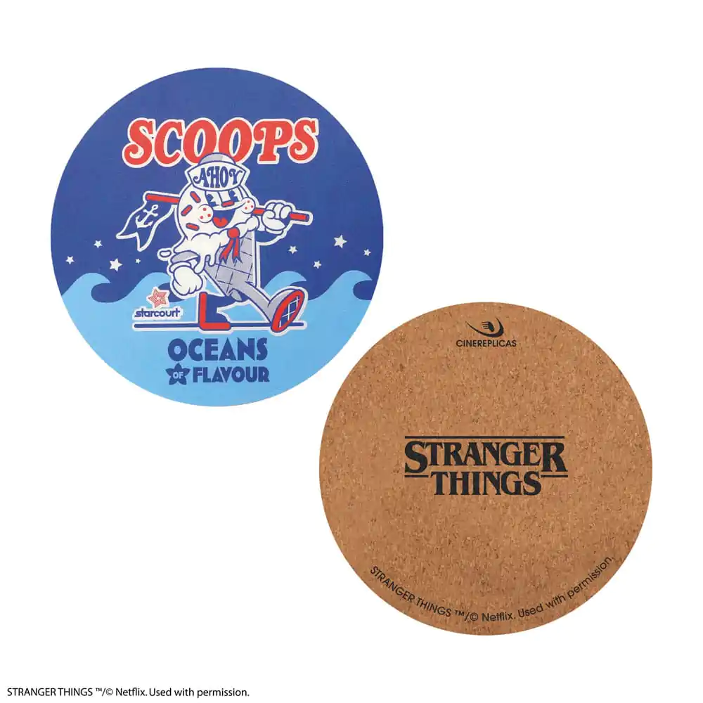 Stranger Things Scoops Ahoy Coaster 4-Pack  product photo