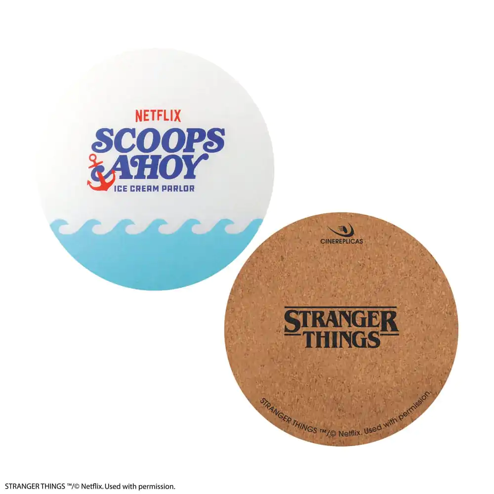 Stranger Things Scoops Ahoy Coaster 4-Pack  product photo