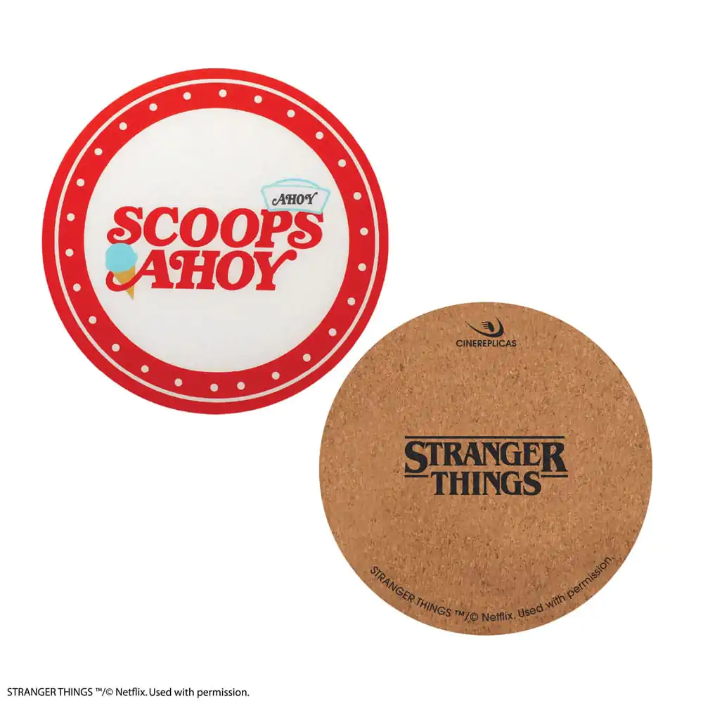 Stranger Things Scoops Ahoy Coaster 4-Pack  product photo