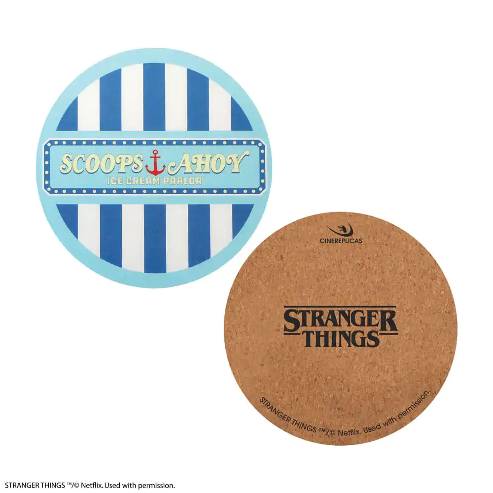 Stranger Things Scoops Ahoy Coaster 4-Pack  product photo