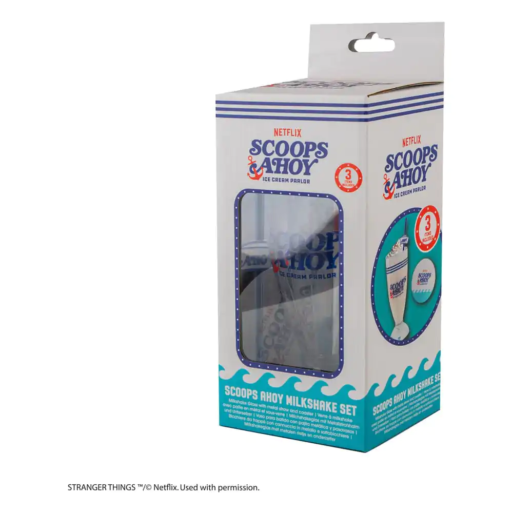 Stranger Things Milkshake Glass Set Scoops Ahoy product photo