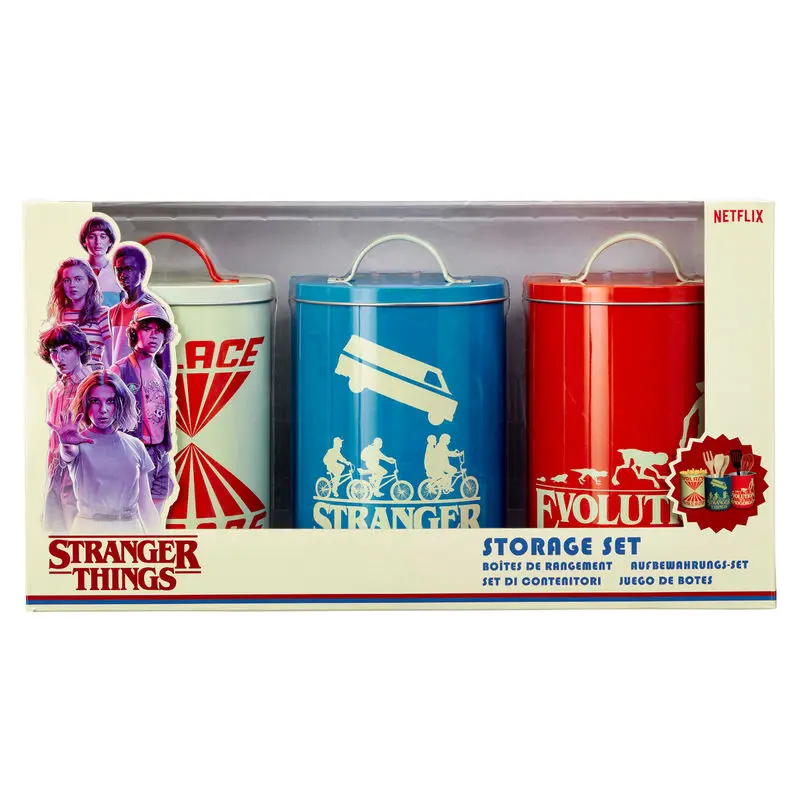 Stranger Things Kitchen Storage Tins Silhouette product photo