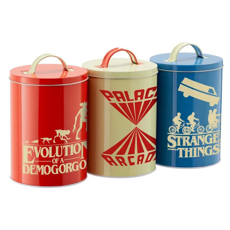 Stranger Things Kitchen Storage Tins Silhouette product photo