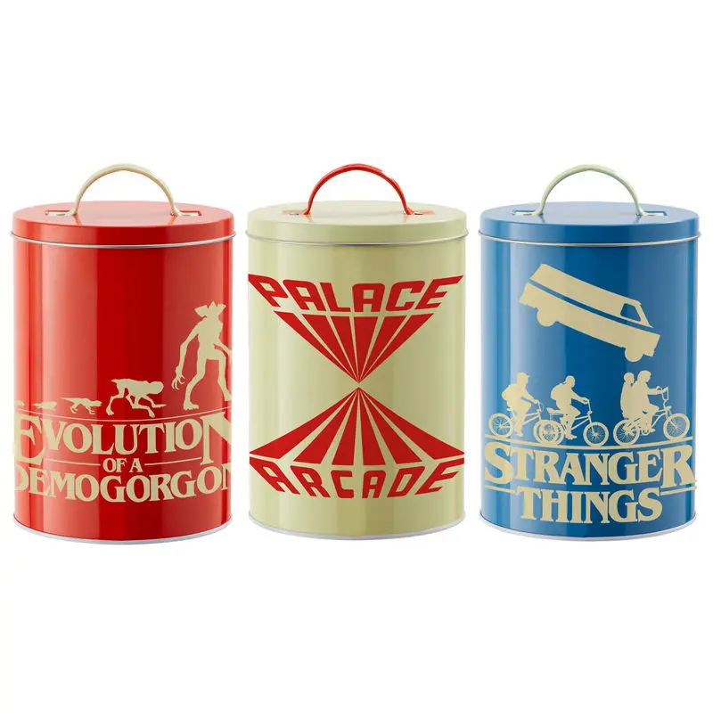 Stranger Things Kitchen Storage Tins Silhouette product photo