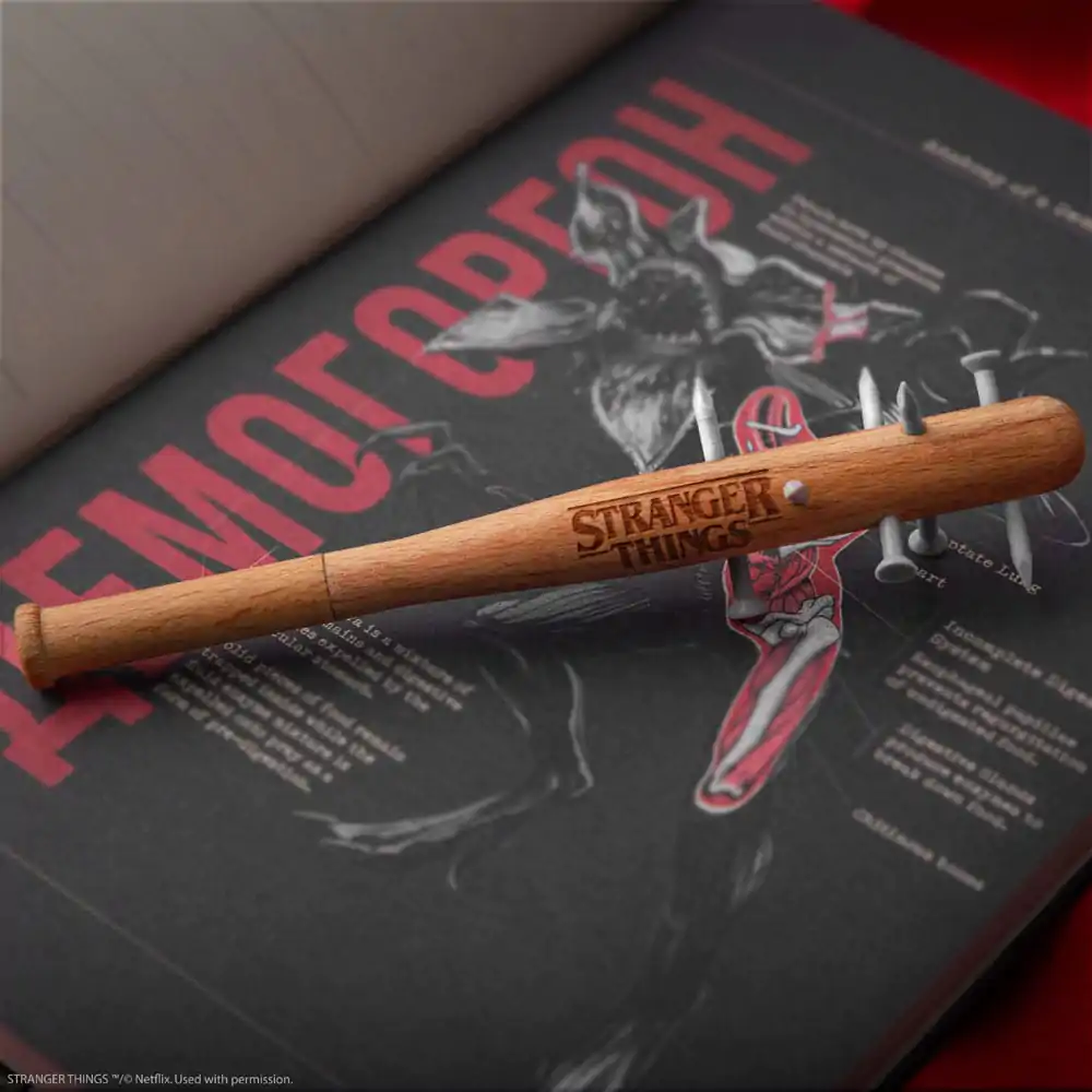 Stranger Things Spiked Bat Pen & Stranger Things Pin  product photo