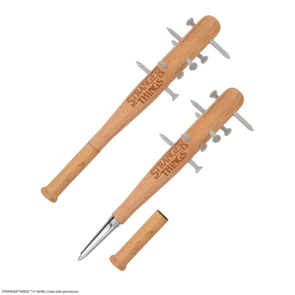 Stranger Things Spiked Bat Pen & Stranger Things Pin  product photo