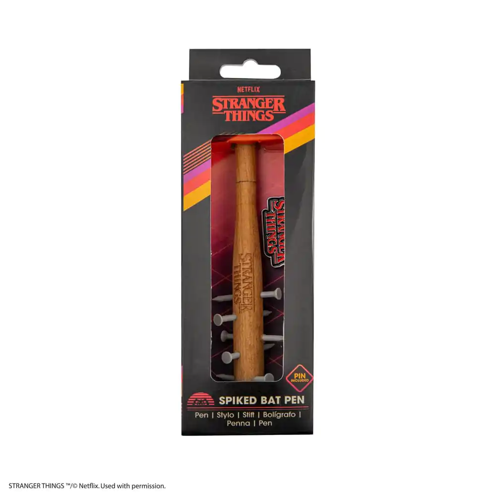 Stranger Things Spiked Bat Pen & Stranger Things Pin  product photo