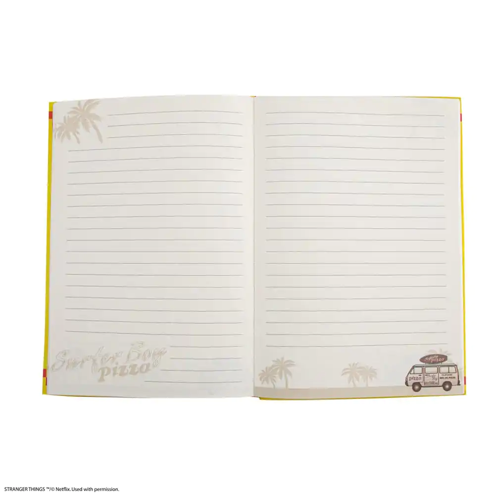 Stranger Things Notebook Surfer Boy Pizza Hardcover  product photo