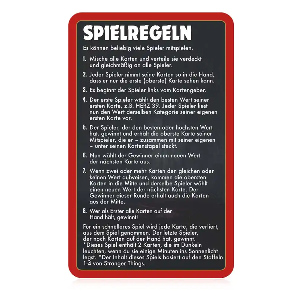 Stranger Things Card Game Top Trumps Collectables *German Version* product photo