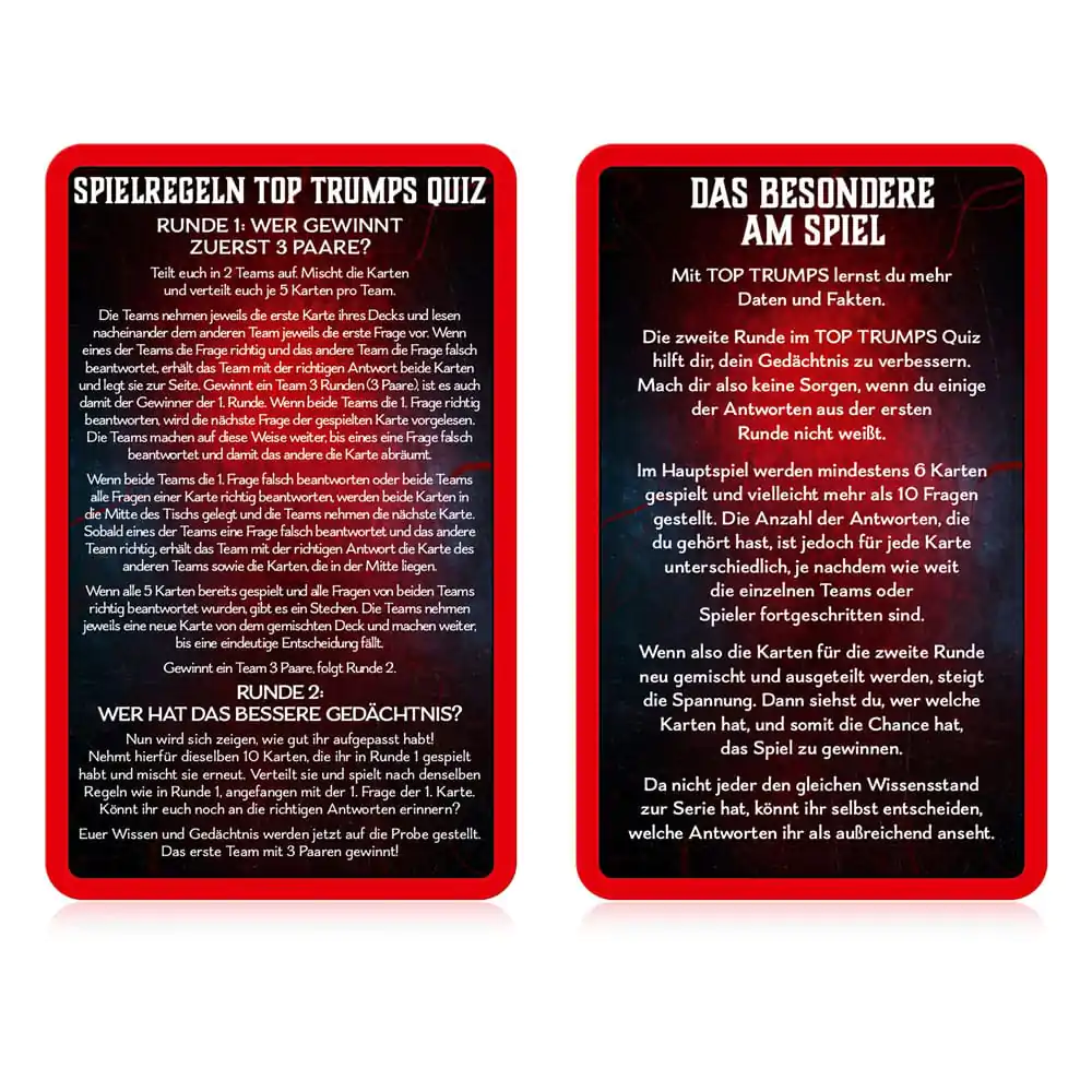 Stranger Things Card Game Top Trumps Quiz *German Version* product photo