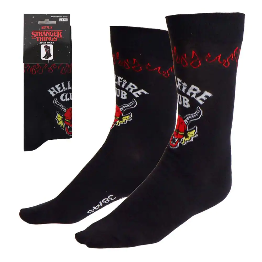 Stranger Things Socks Hellfire Club Black 38-45  product photo