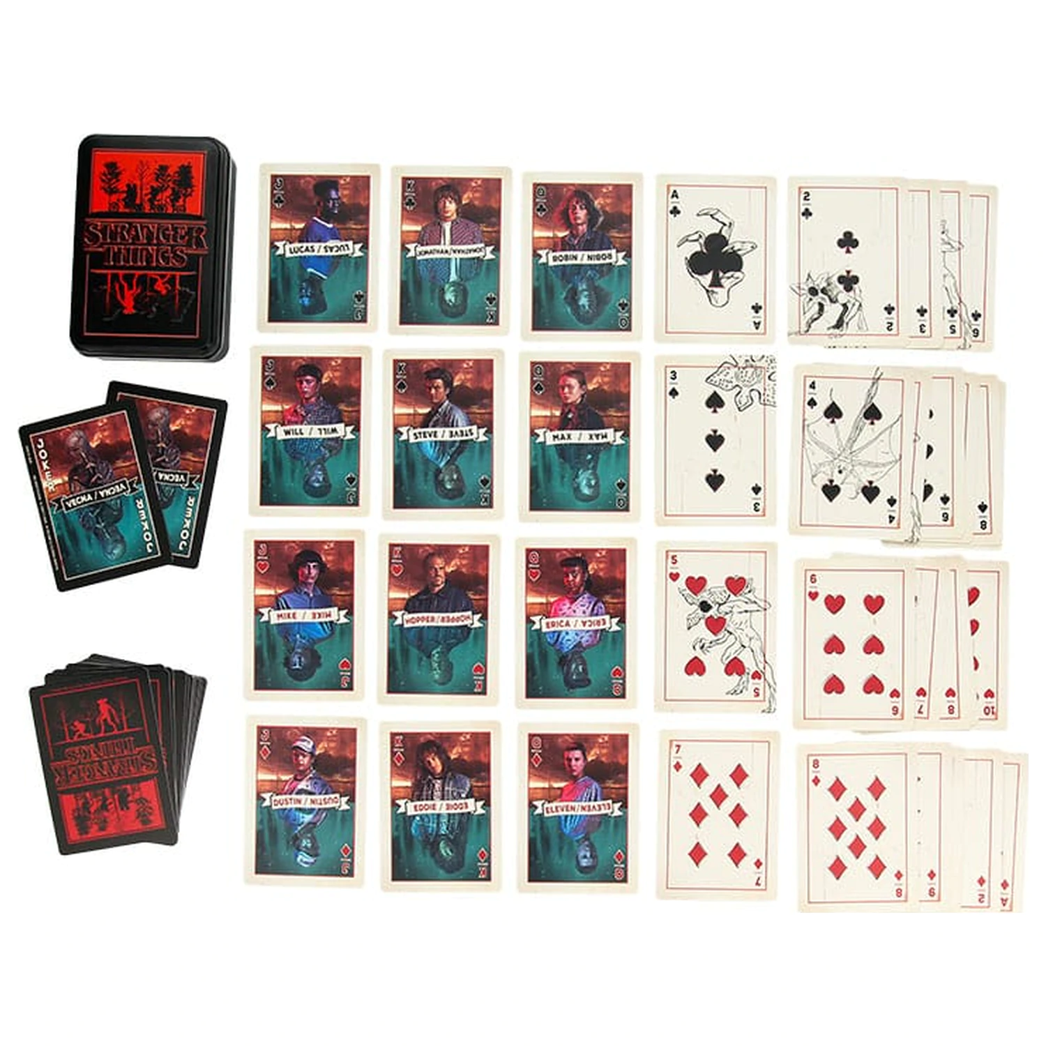 Stranger Thinngs 5 Playing Cards Metal product photo