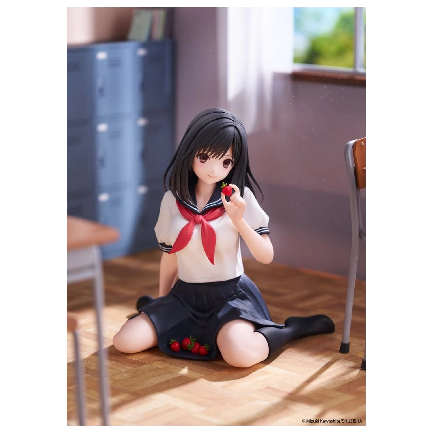Strawberry 100% Desktop Cute PVC Figure Aya Tojo (School uniform Ver.) 13 cm product photo