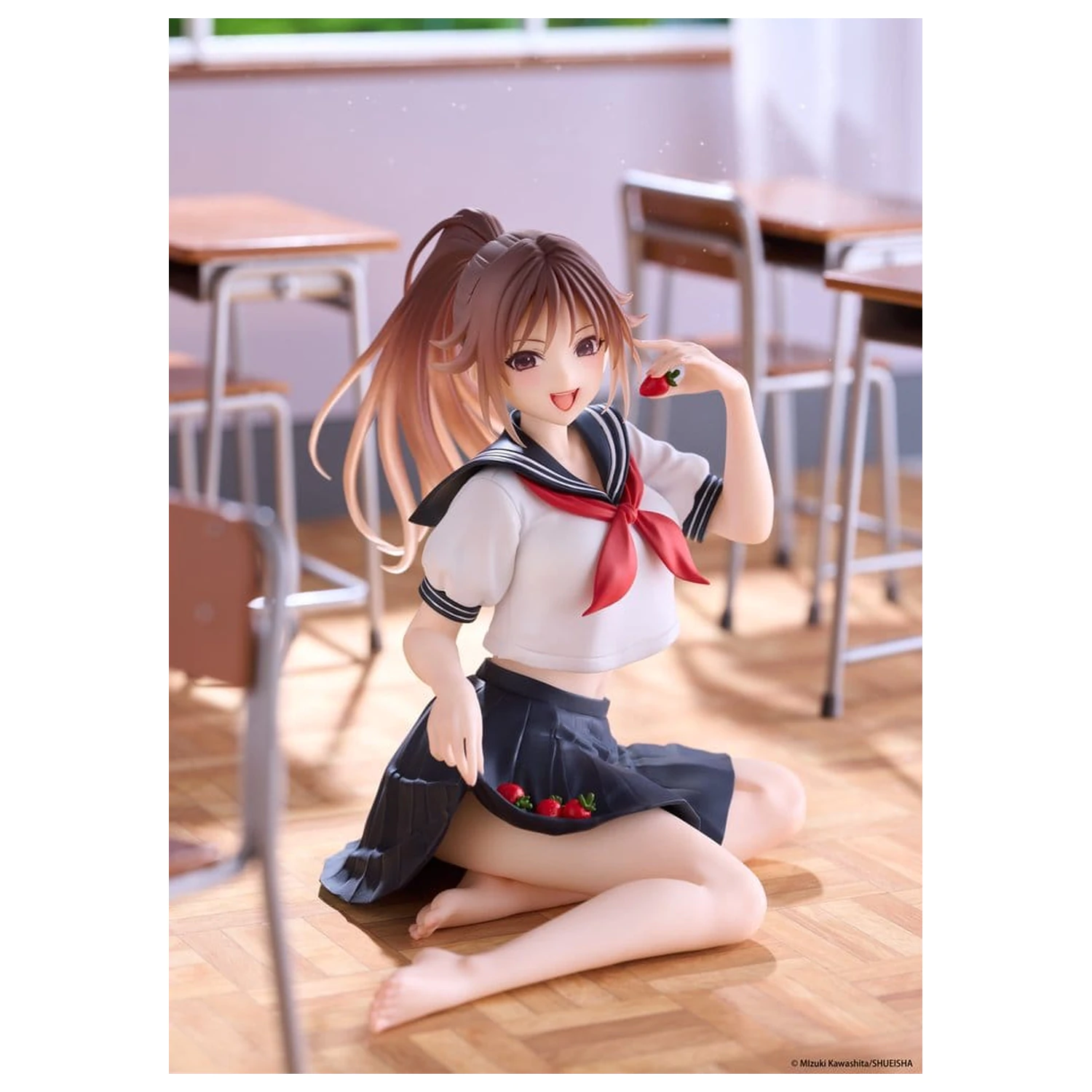 Strawberry 100% Desktop Cute PVC Figure Satsuki Kitaoji (School uniform Ver.) 18 cm product photo