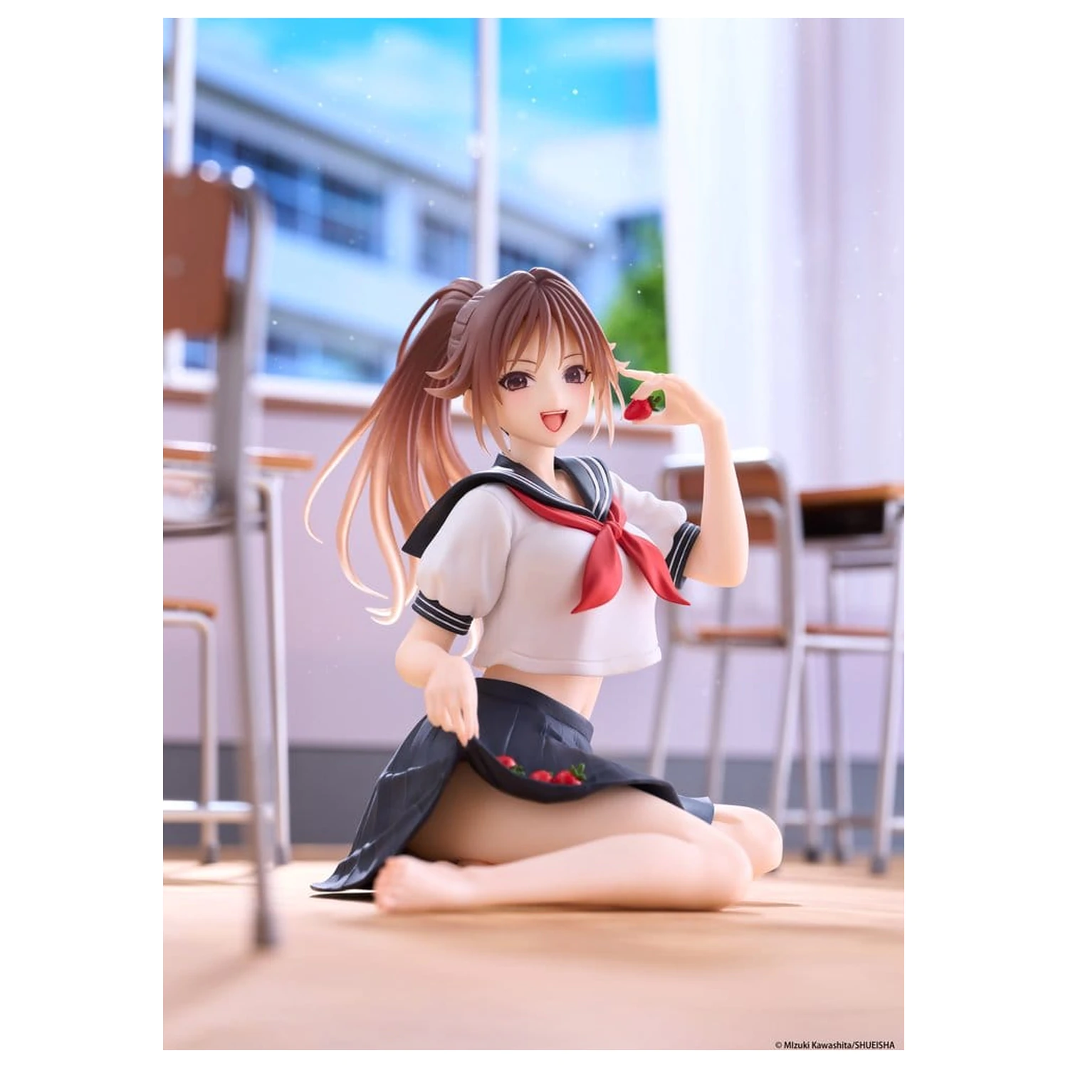 Strawberry 100% Desktop Cute PVC Figure Satsuki Kitaoji (School uniform Ver.) 18 cm product photo