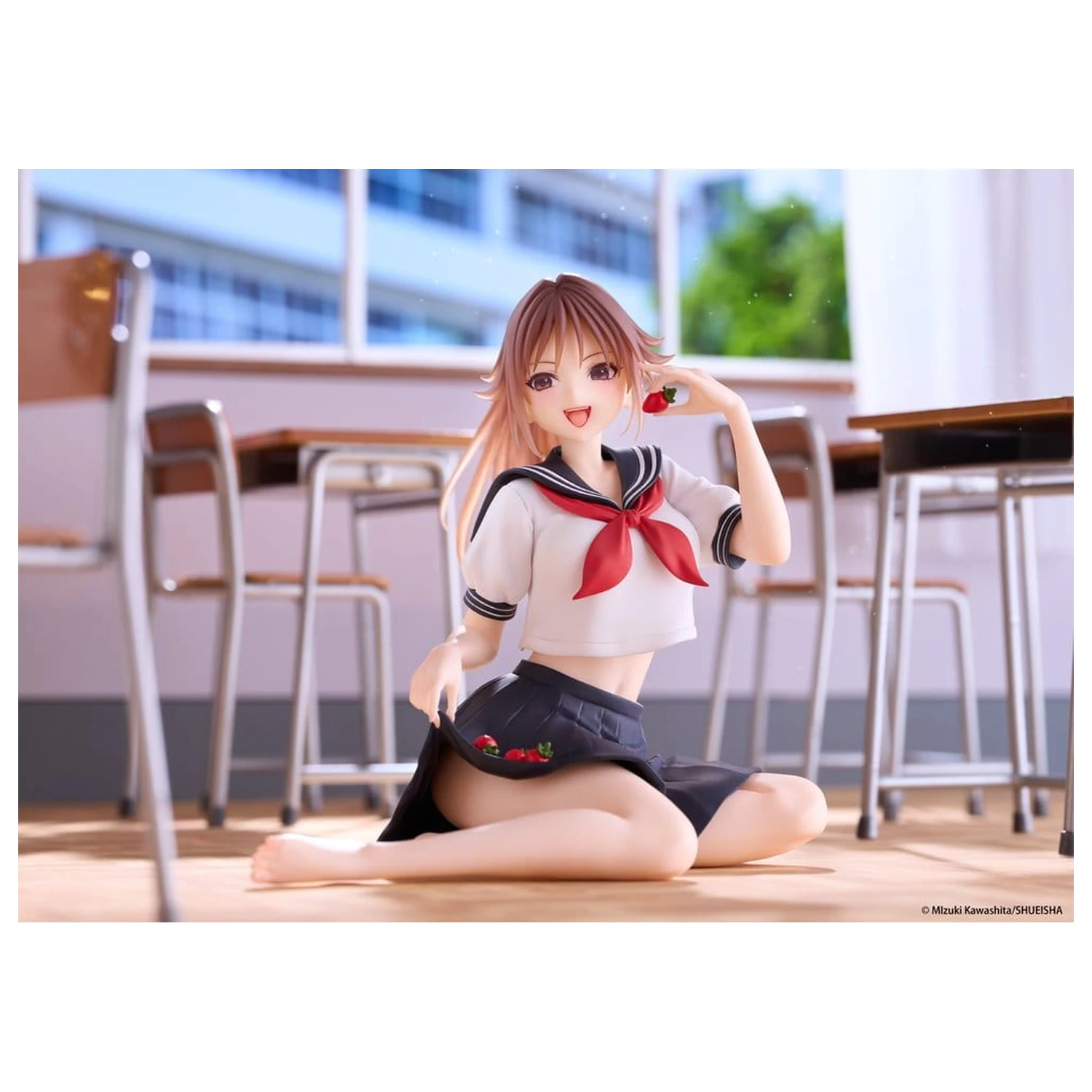 Strawberry 100% Desktop Cute PVC Figure Satsuki Kitaoji (School uniform Ver.) 18 cm product photo