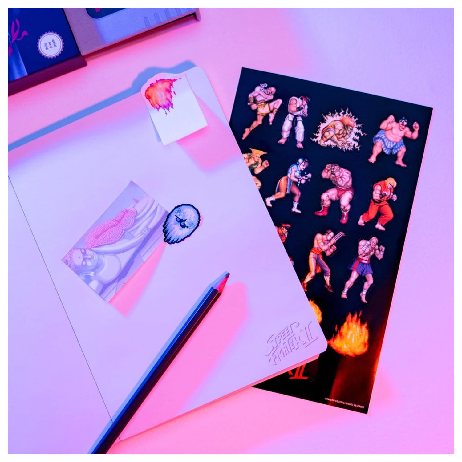 Street Fighter A5 premium Sticky notes notebook product photo