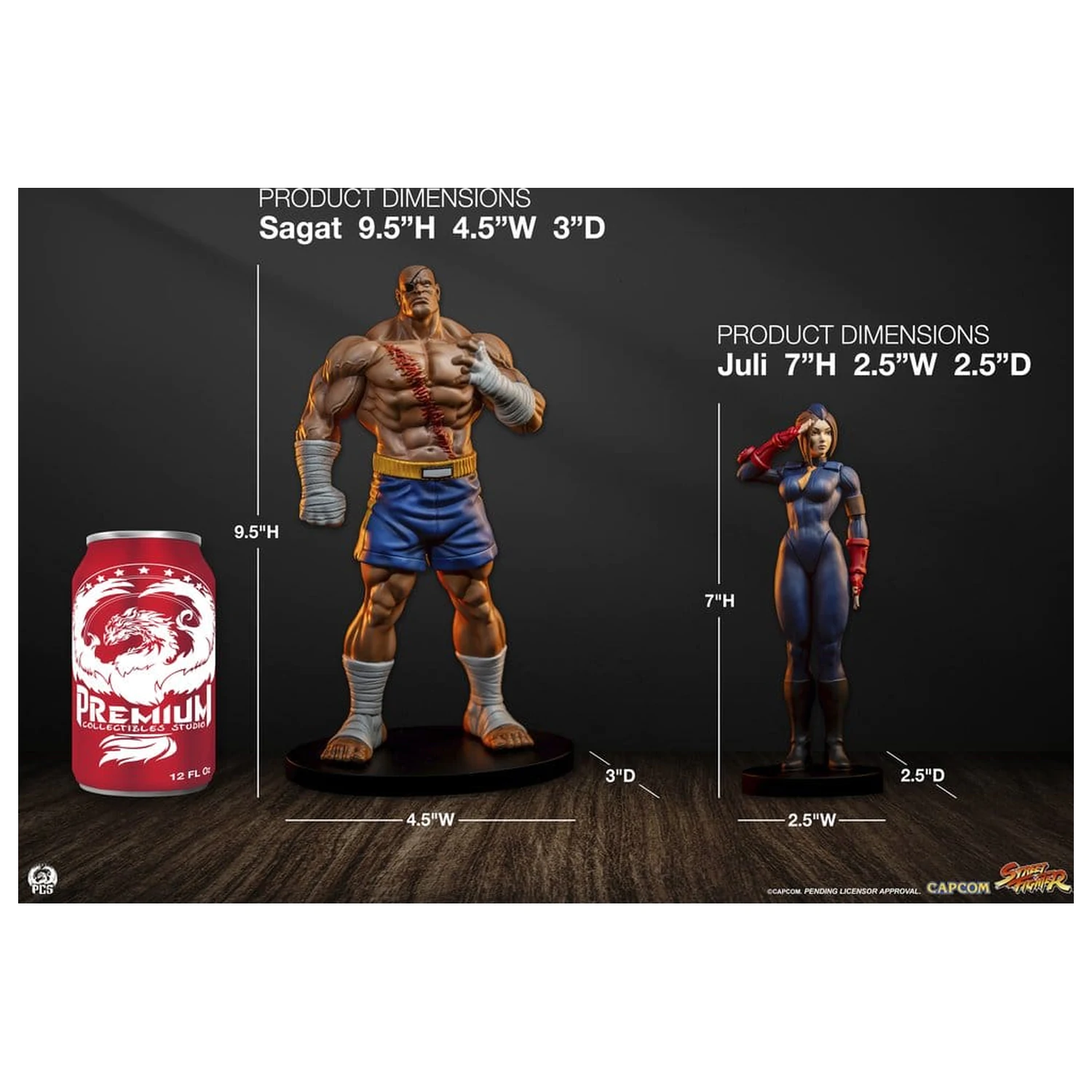 Street Fighter Street Jam Statuen 1/10 Sagat & Juli 24 cm  product photo