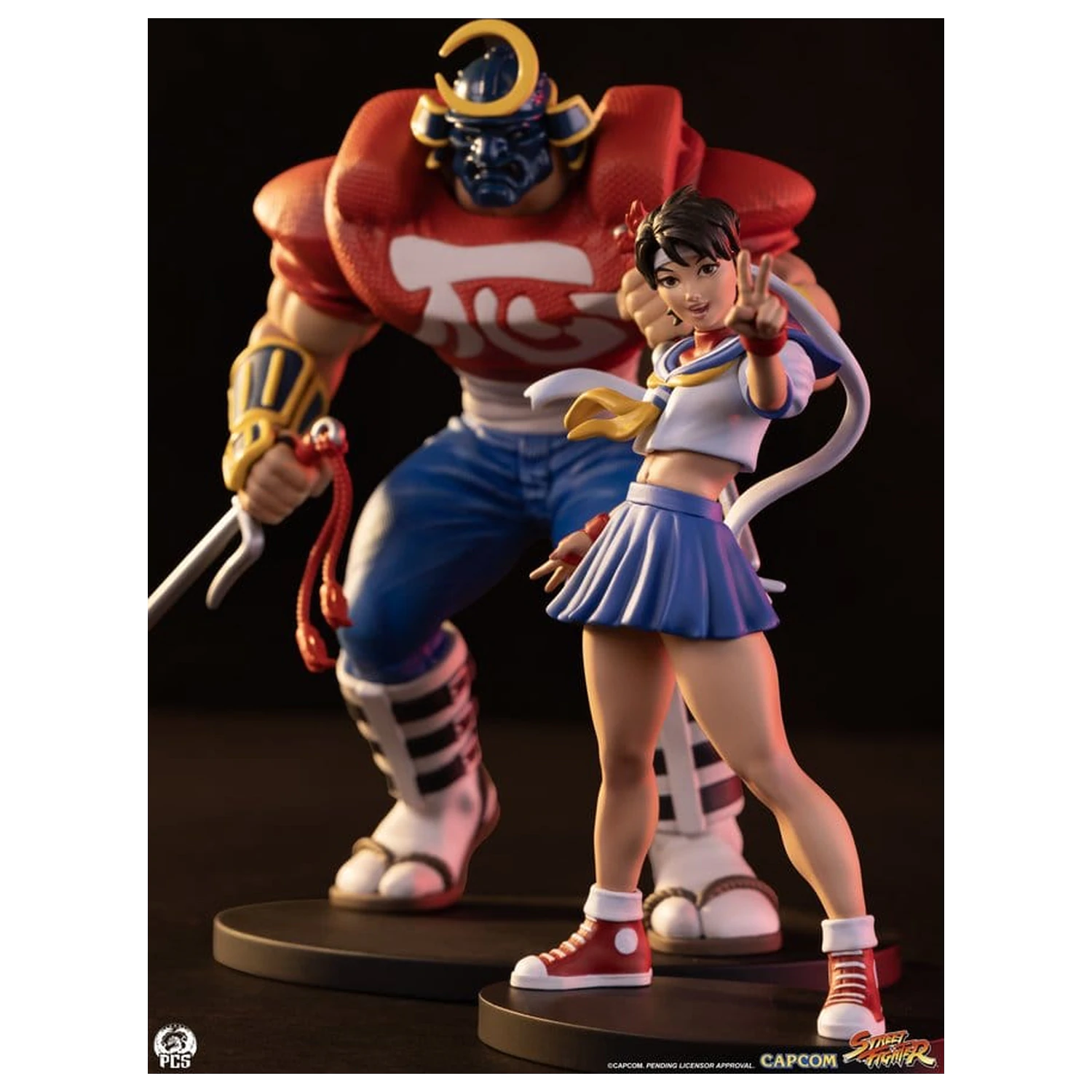 Street Fighter Street Jam Statues 1/10 Sakura & Sodom 22 cm product photo