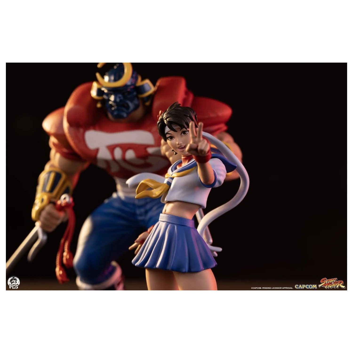 Street Fighter Street Jam Statues 1/10 Sakura & Sodom 22 cm product photo