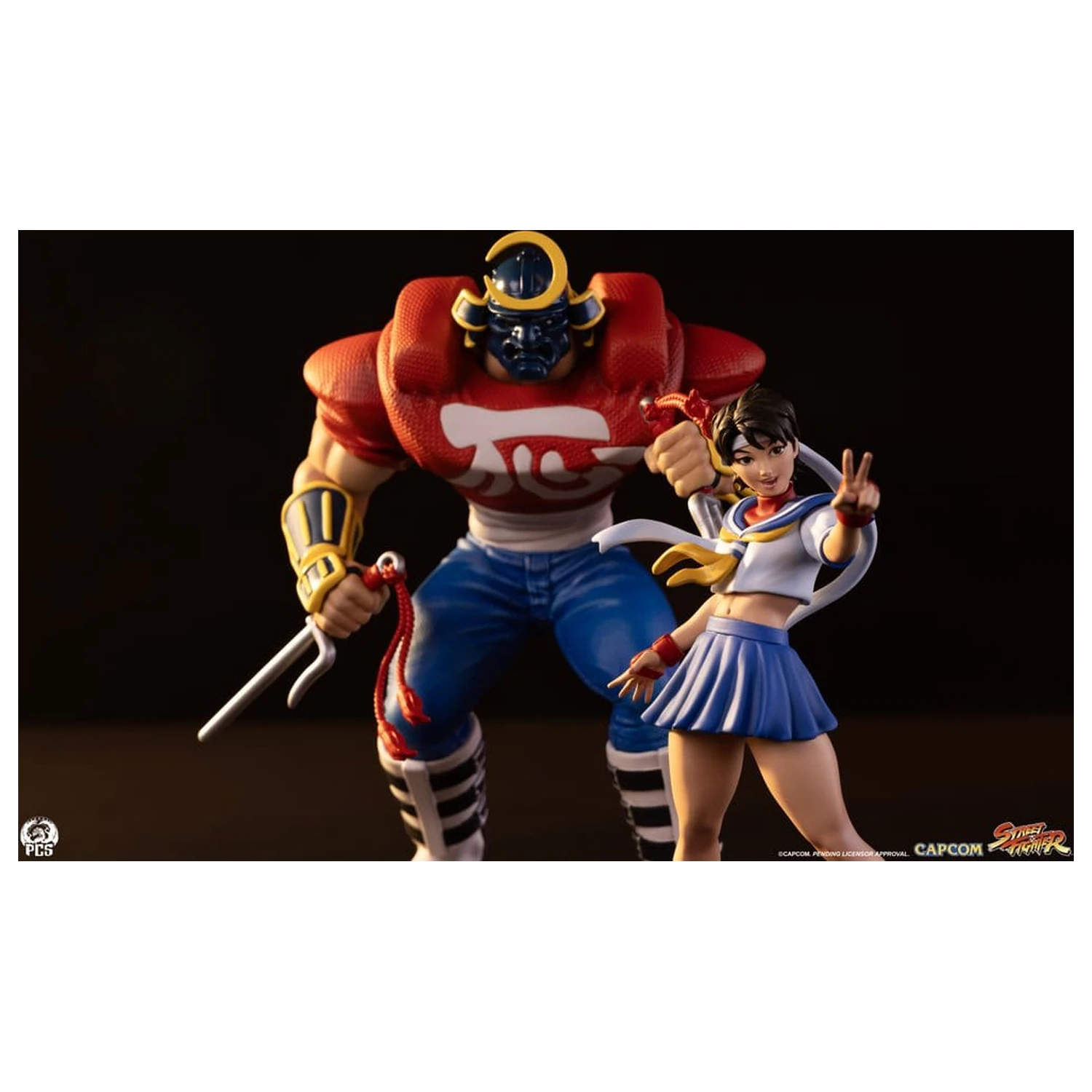 Street Fighter Street Jam Statues 1/10 Sakura & Sodom 22 cm product photo