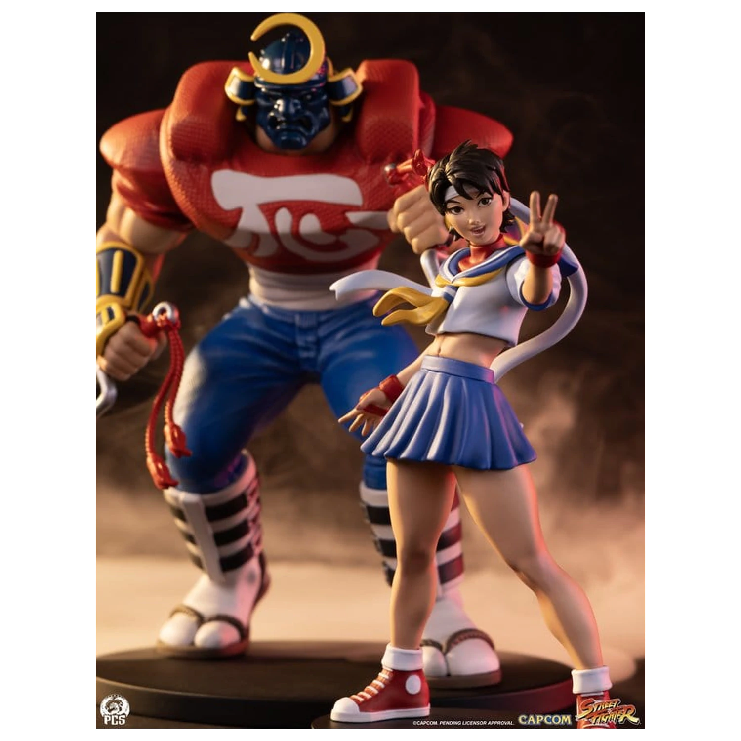Street Fighter Street Jam Statues 1/10 Sakura & Sodom 22 cm product photo