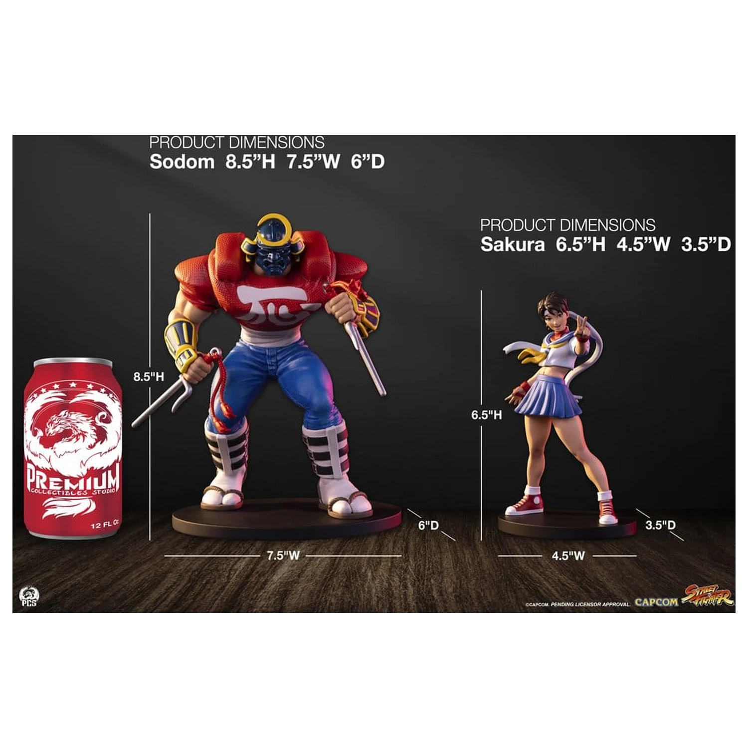 Street Fighter Street Jam Statues 1/10 Sakura & Sodom 22 cm product photo