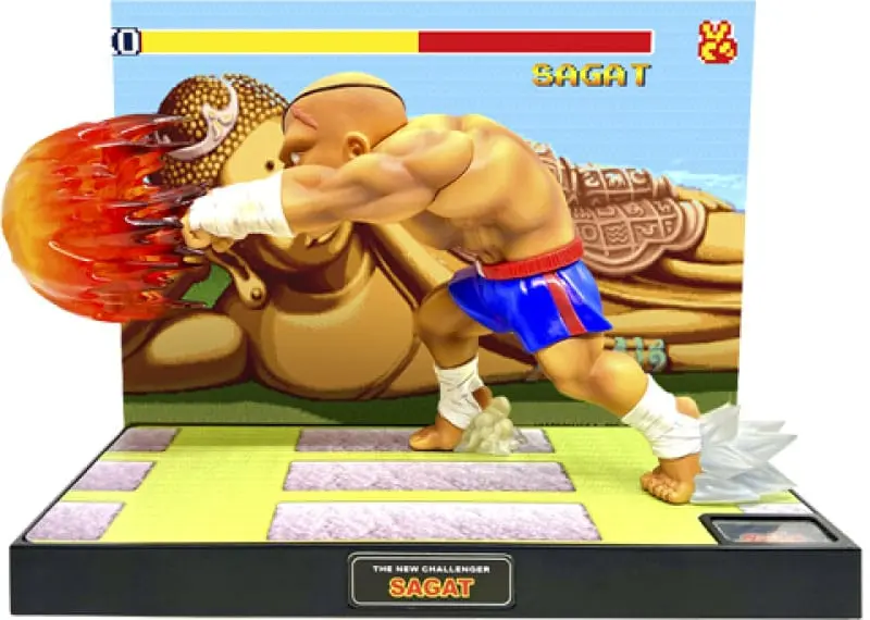 Street Fighter PVC Statue with Sound &amp; Light Up Sagat 17 cm product photo