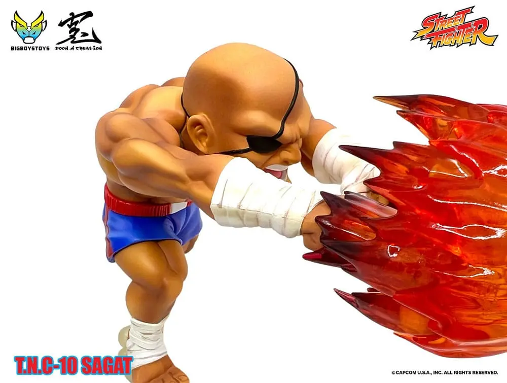 Street Fighter PVC Statue with Sound &amp; Light Up Sagat 17 cm product photo