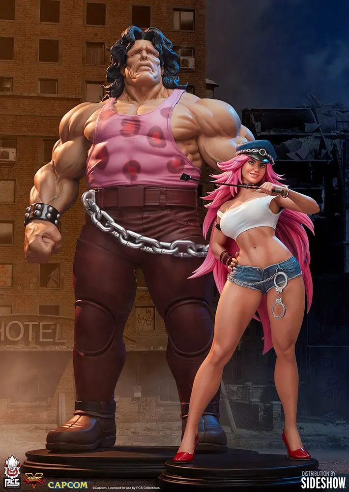 Street Fighter Statues 1/4 Mad Gear Exclusive Hugo &amp; Poison Set 43 - 67 cm product photo