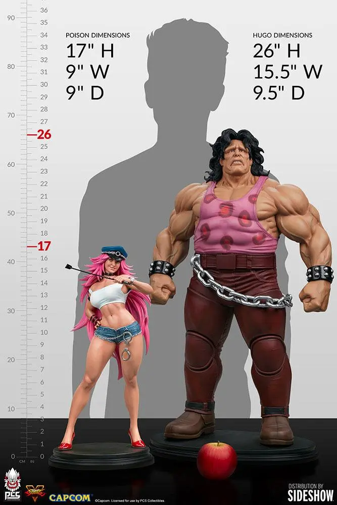 Street Fighter Statues 1/4 Mad Gear Exclusive Hugo &amp; Poison Set 43 - 67 cm product photo