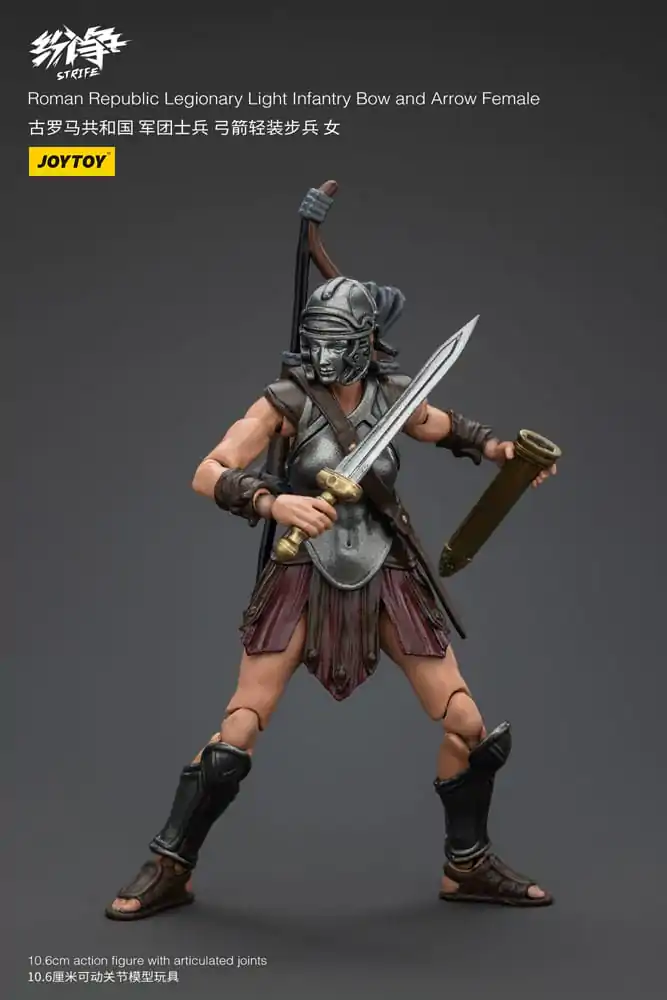 Strife Action Figure 1/18 Roman Republic Legionary Light Infantry Bow and Arrow Female 11 cm product photo