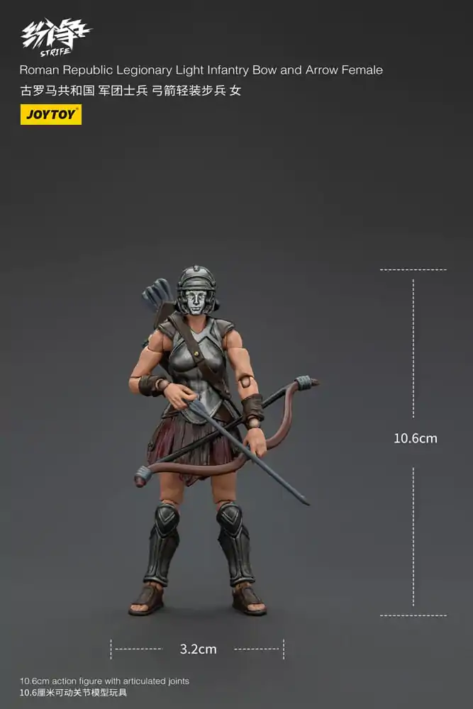 Strife Action Figure 1/18 Roman Republic Legionary Light Infantry Bow and Arrow Female 11 cm product photo