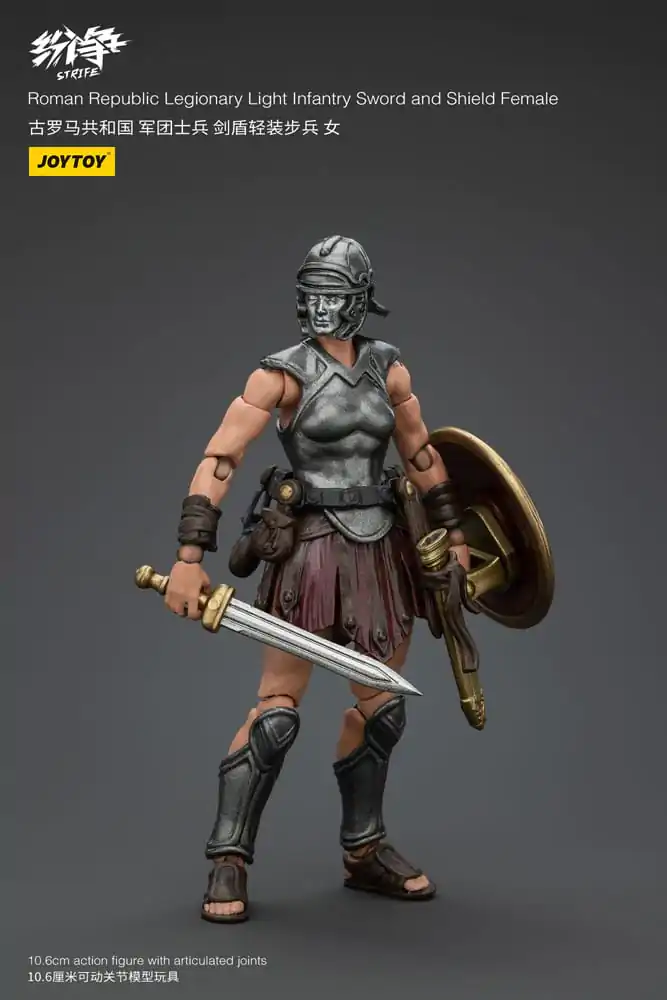 Strife Action Figure 1/18 Roman Republic Legionary Light Infantry Sword and Shield Female 11 cm product photo