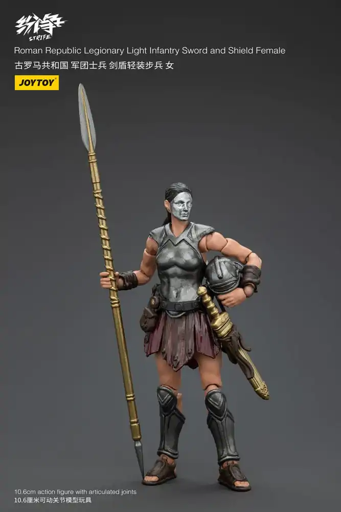 Strife Action Figure 1/18 Roman Republic Legionary Light Infantry Sword and Shield Female 11 cm product photo