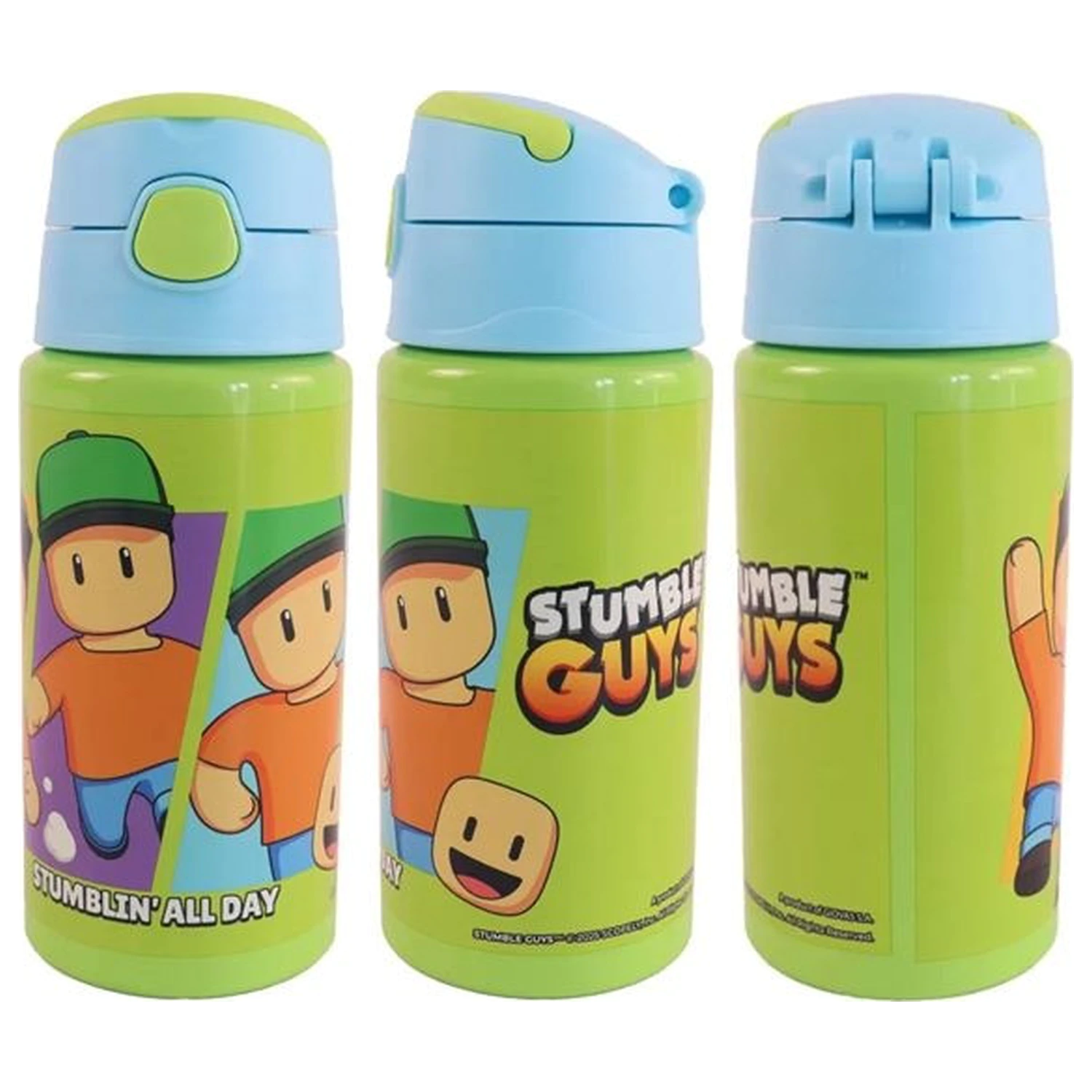 Stumble Guys All Day Aluminum Straw Water Bottle with Hanger 500 ml product photo