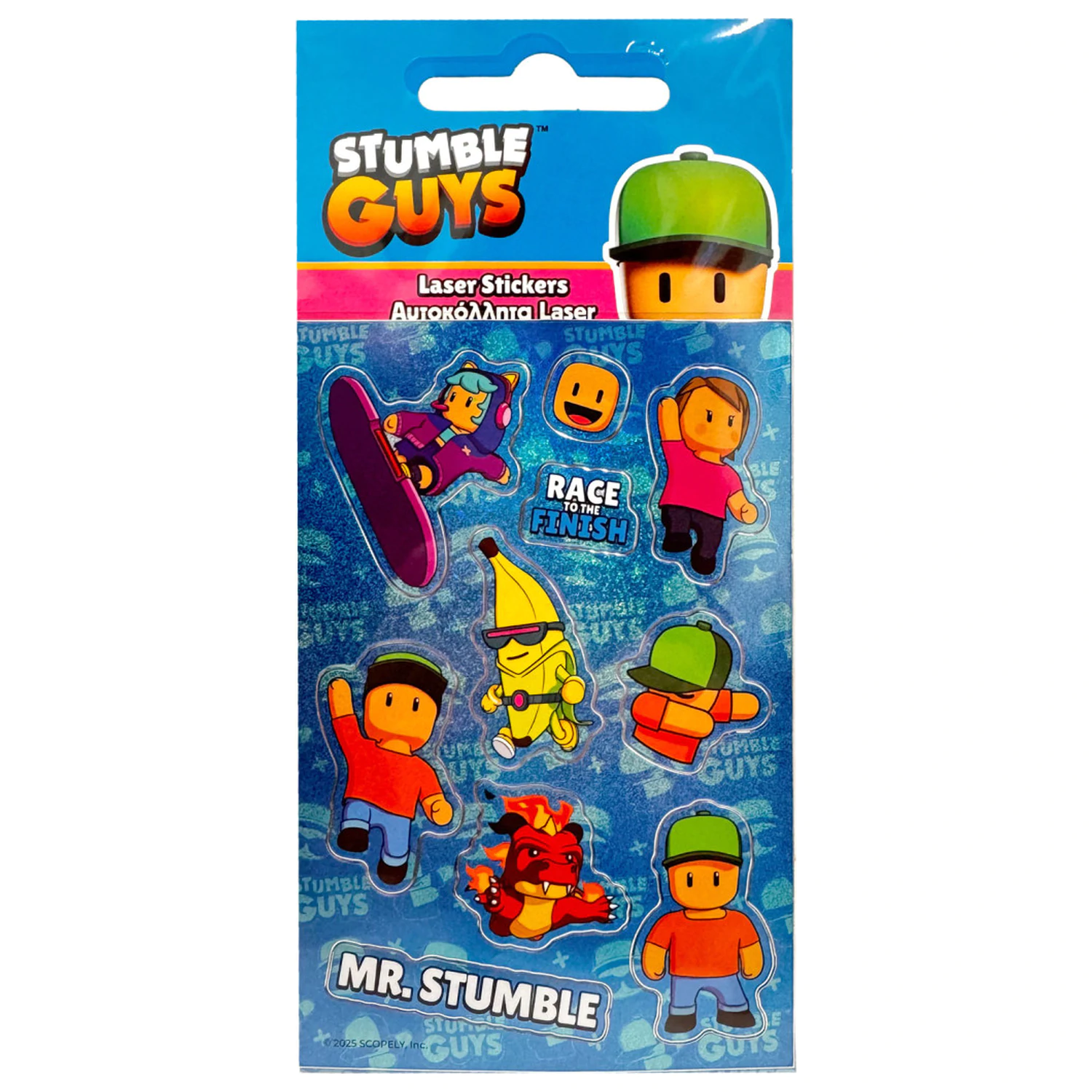 Stumble Guys Blue hologram sticker set product photo
