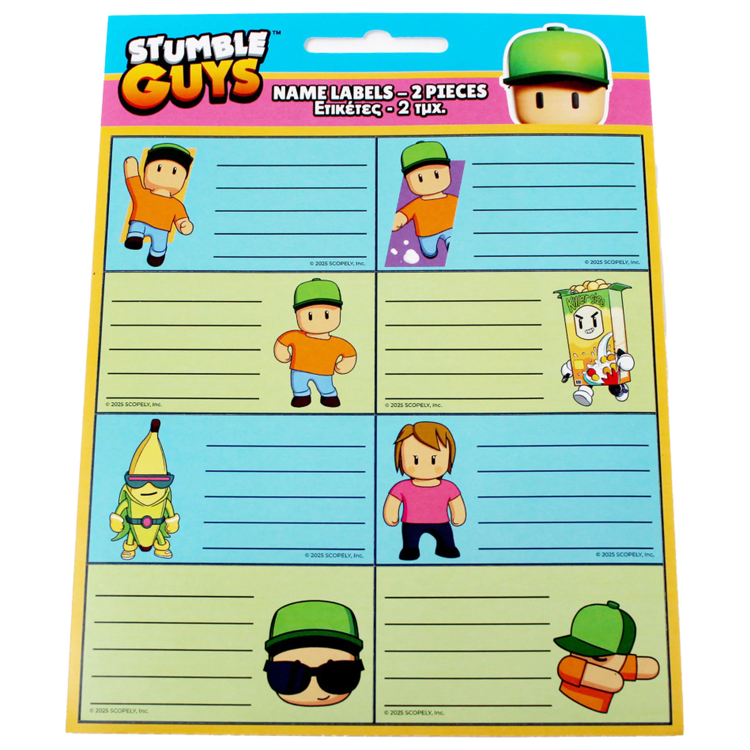 Stumble Guys Race Notebook Label 16 Pcs product photo