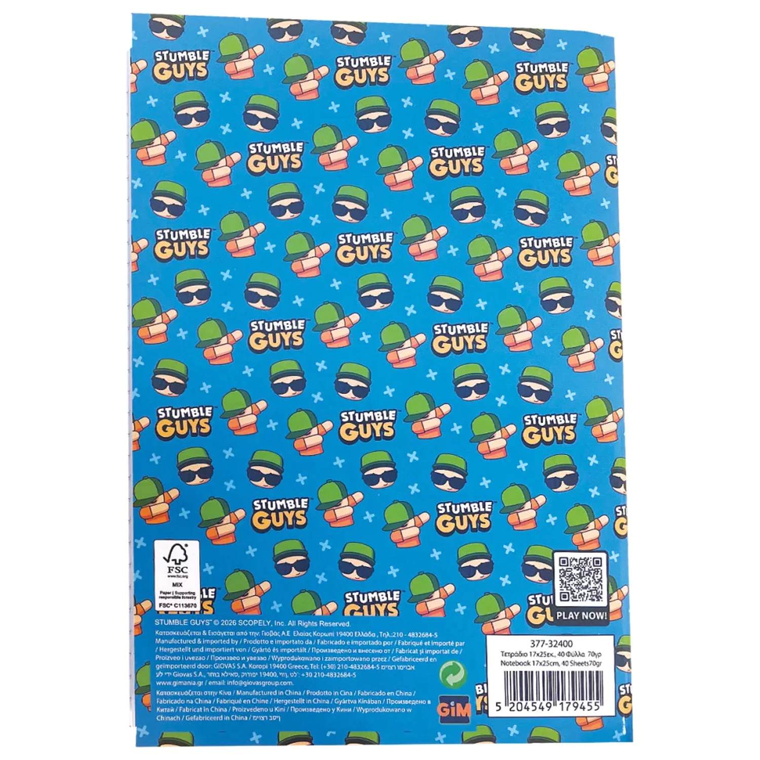 Stumble Guys Win B/5 Lined Notebook 40 Sheets product photo
