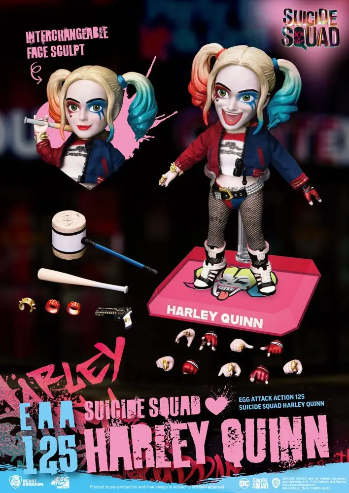 Suicide Squad Egg Attack Action Action Figure Harley Quinn 17 cm product photo