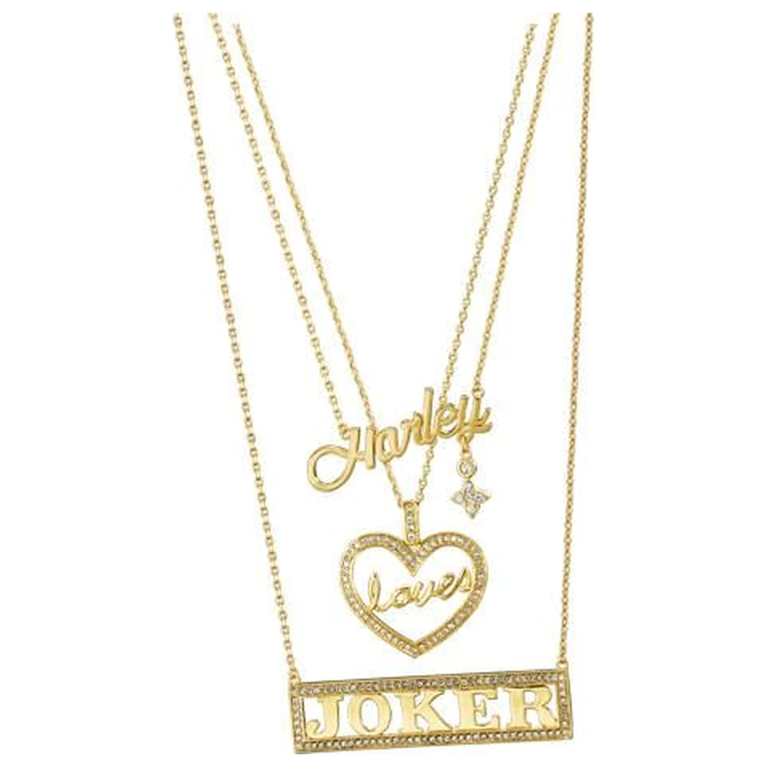 Suicide Squad Harley Loves Joker Set of 3 Necklaces product photo