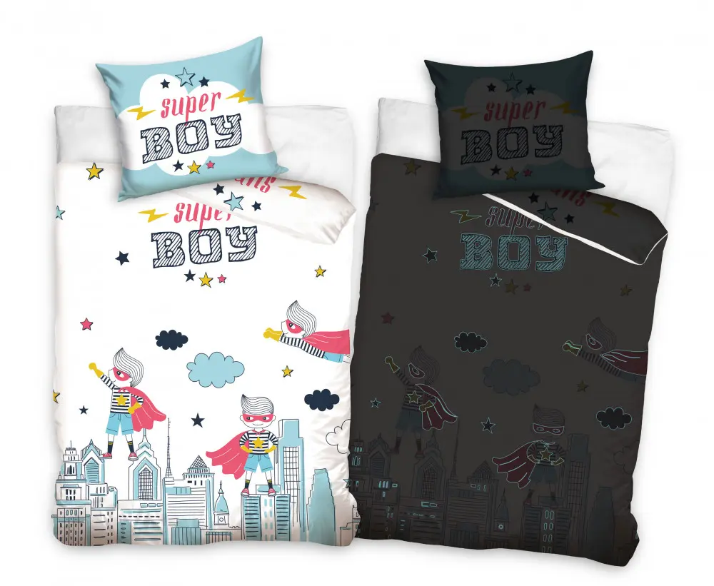 Super Boy Glow in the Dark Duvet Cover 160x200cm, 70x80cm product photo